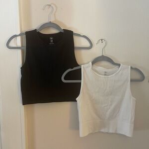 Two Pack of Ribbed Cropped Tanks | good condition